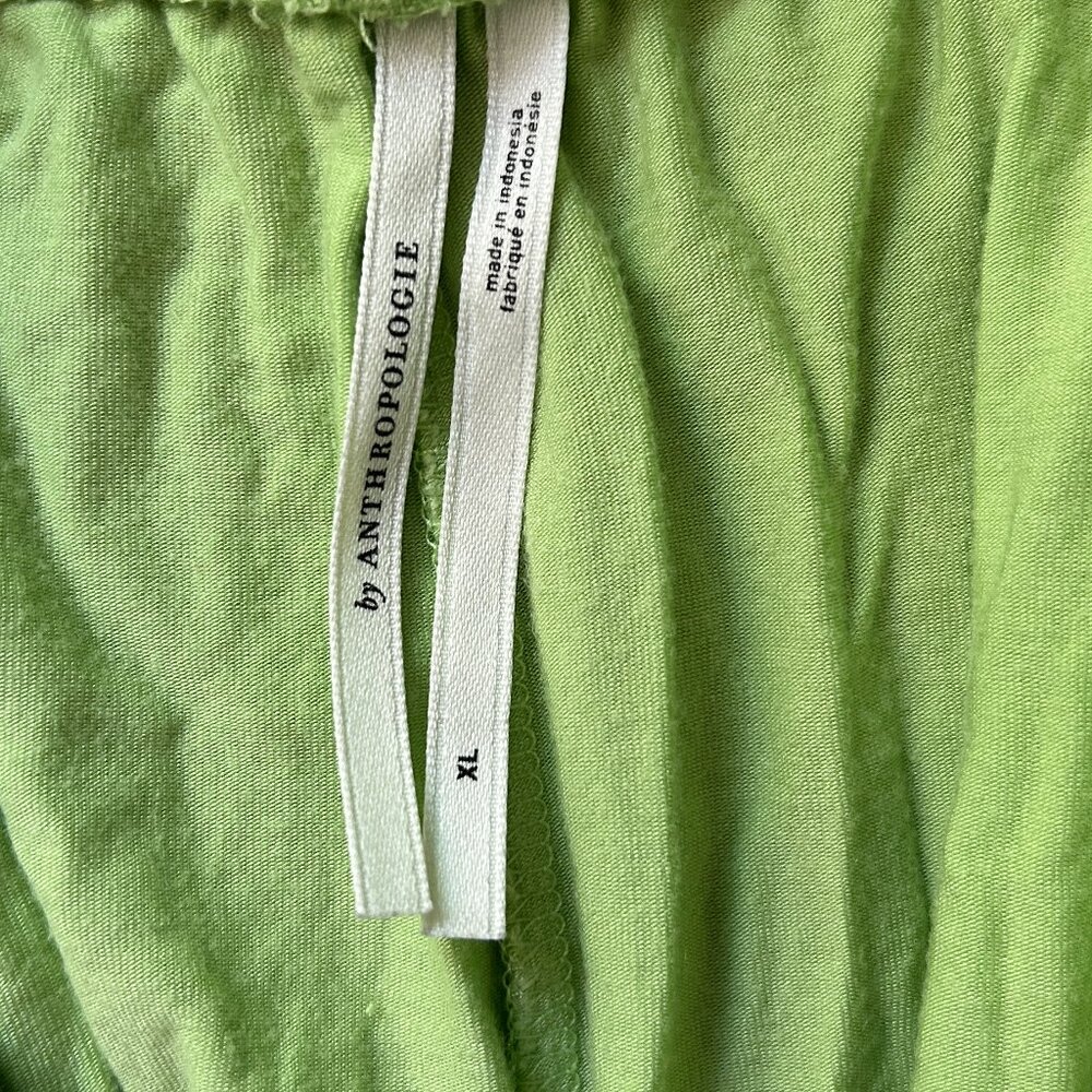 Anthropologie Lime Briar Piped Pajama Shirt and Pants - SZ XL - Picture 6 of 6